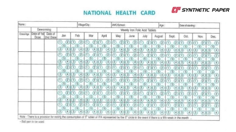 Cosmo Synthetic Paper For National Health Cards Application