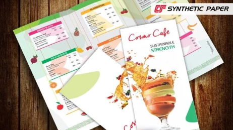 Cosmo Synthetic Paper for Menu Cards Application 