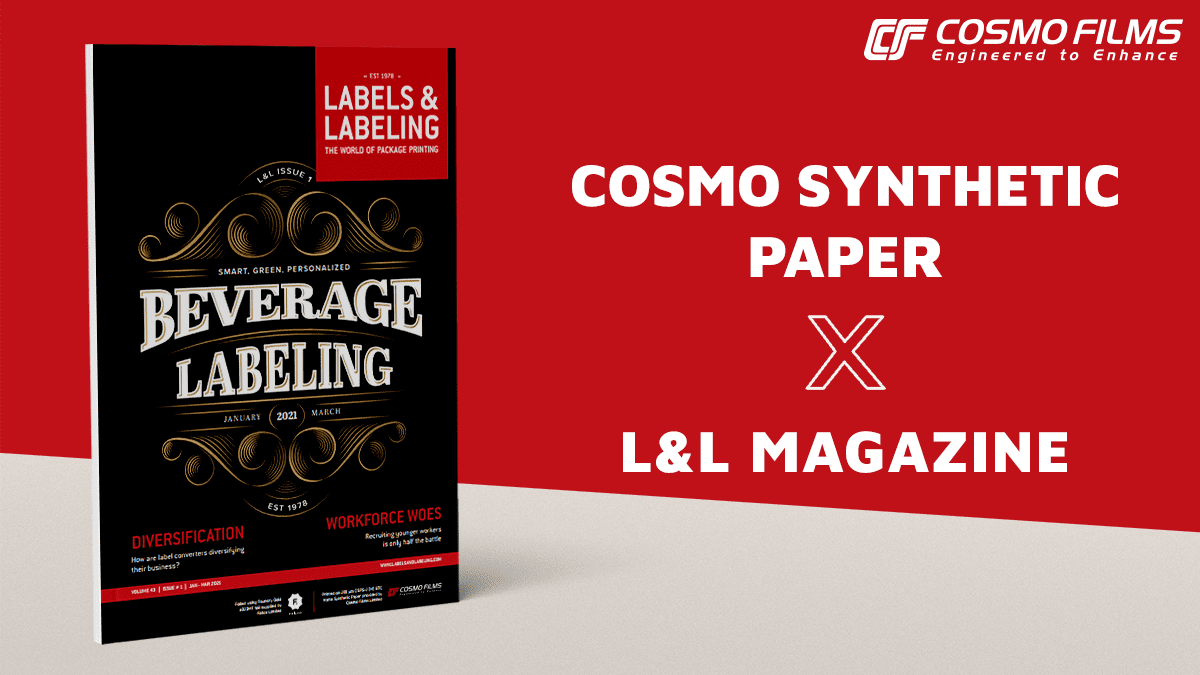 Estampado en caliente sobre papel sintético Cosmo para la portada de la revista L&L